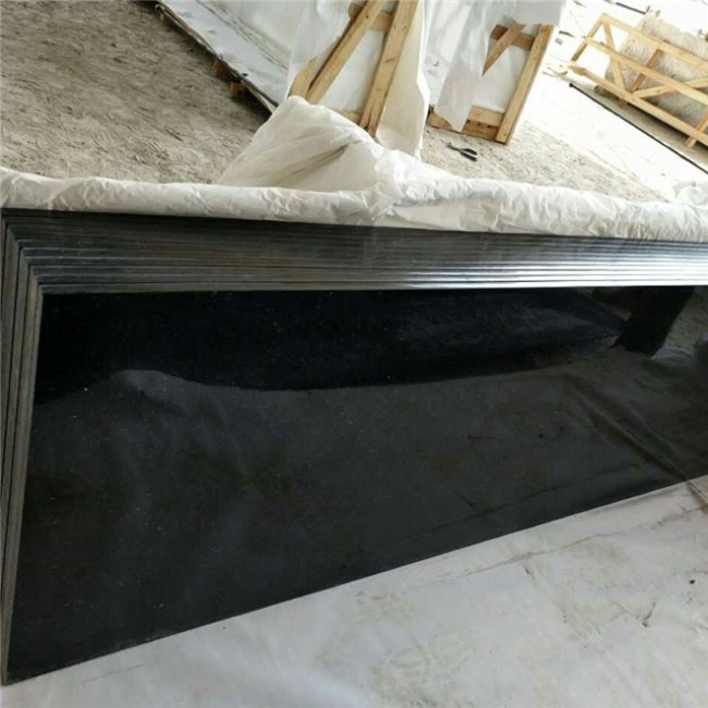 Black galaxy granite countertop slabs